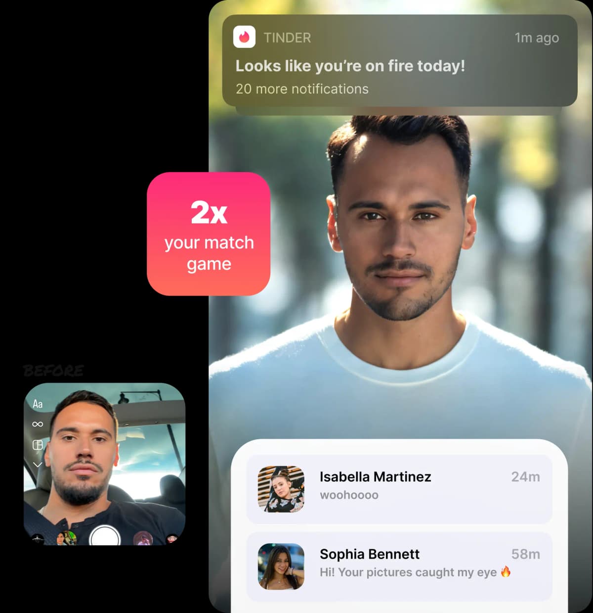 AI-enhanced dating photos